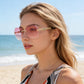 商品图片 33 | B083VRLS2Q | FEISEDY Classic Rimless Sunglasses Women Metal Frame Diamond Cutting Lens Sun Glasses B2567