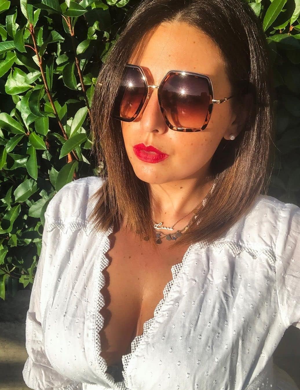 ÉÌƷͼƬ 16 | B08C7TTTDN | FEISEDY Women Large Hexagon Inspired Sunglasses Fashion Irregular Design Style Geometric B2503