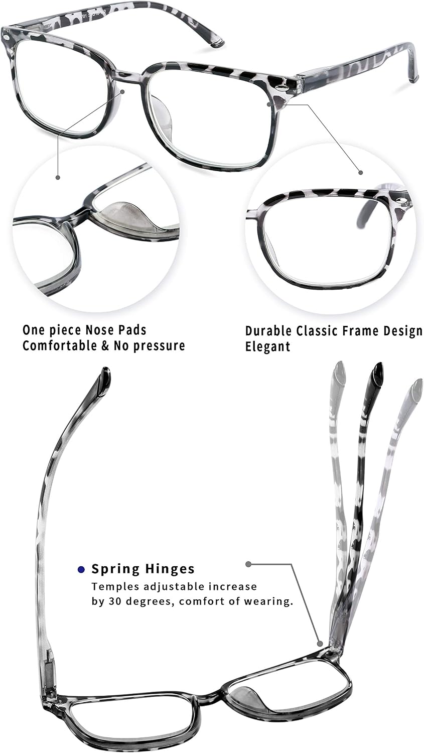 ÉÌƷͼƬ 49 | B07Q5Y42G2 | FEISEDY Progressive Multifocal Reading Glasses Blue Light Blocking Reader Glasses TR90 Frame Women Men B2497