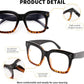 商品图片 18 | B08ZMQ47KD | FEISEDY Blue Light Blocking Reading Glasses Oversized Readers Designer Luxury Square Eyewear Frame B2695FR