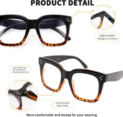 ÉÌƷͼƬ 12 | B08ZMQDX5J | FEISEDY Women Men Blue Light Blocking Glasses Frame Oversized Designer Luxury Square Eyewear B2695-FF