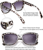ÉÌƷͼƬ 63 | B07M9V125F | FEISEDY Polarized Vintage Sunglasses American Womens Square Jackie O Cat Eye Sunglasses B2451