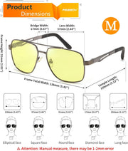 ÉÌƷͼƬ 7 | B0D6RBYFQB | FEISEDY Polarized Aviator Photochromic Sunglasses Men Women for Day and Night Driving Metal Frame B0172