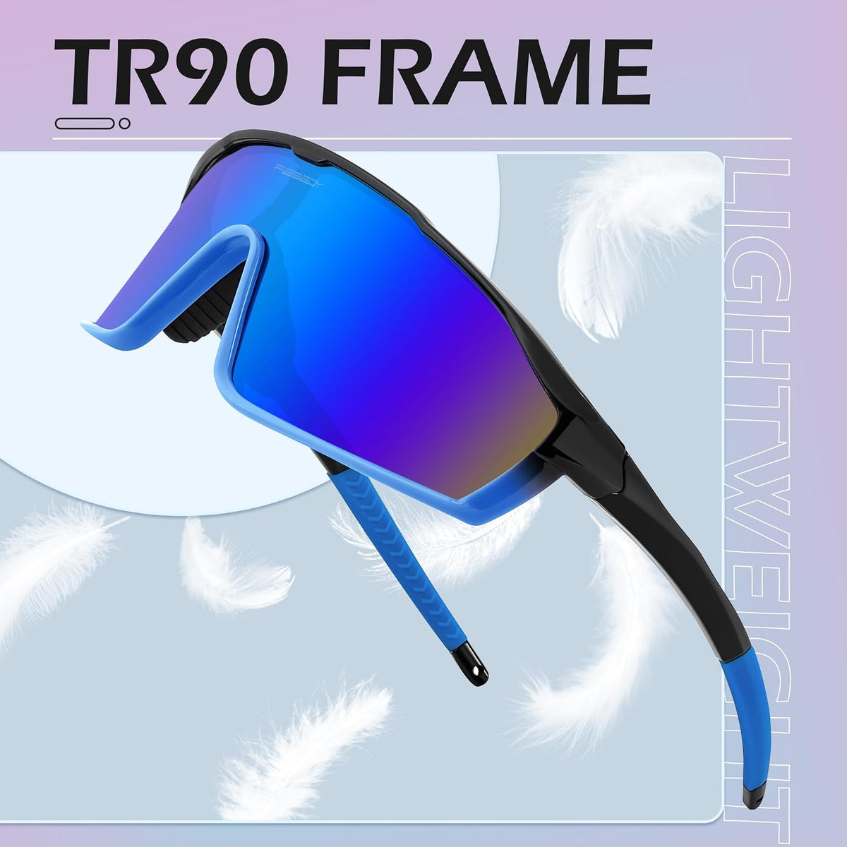ÉÌƷͼƬ 16 | B0DFLMHFF6 | FEISEDY Kids Teens Baseball Polarized Sunglasses Lightweight TR90 Frame UV400 Sports Cycling Shades for Boys Girls B0186