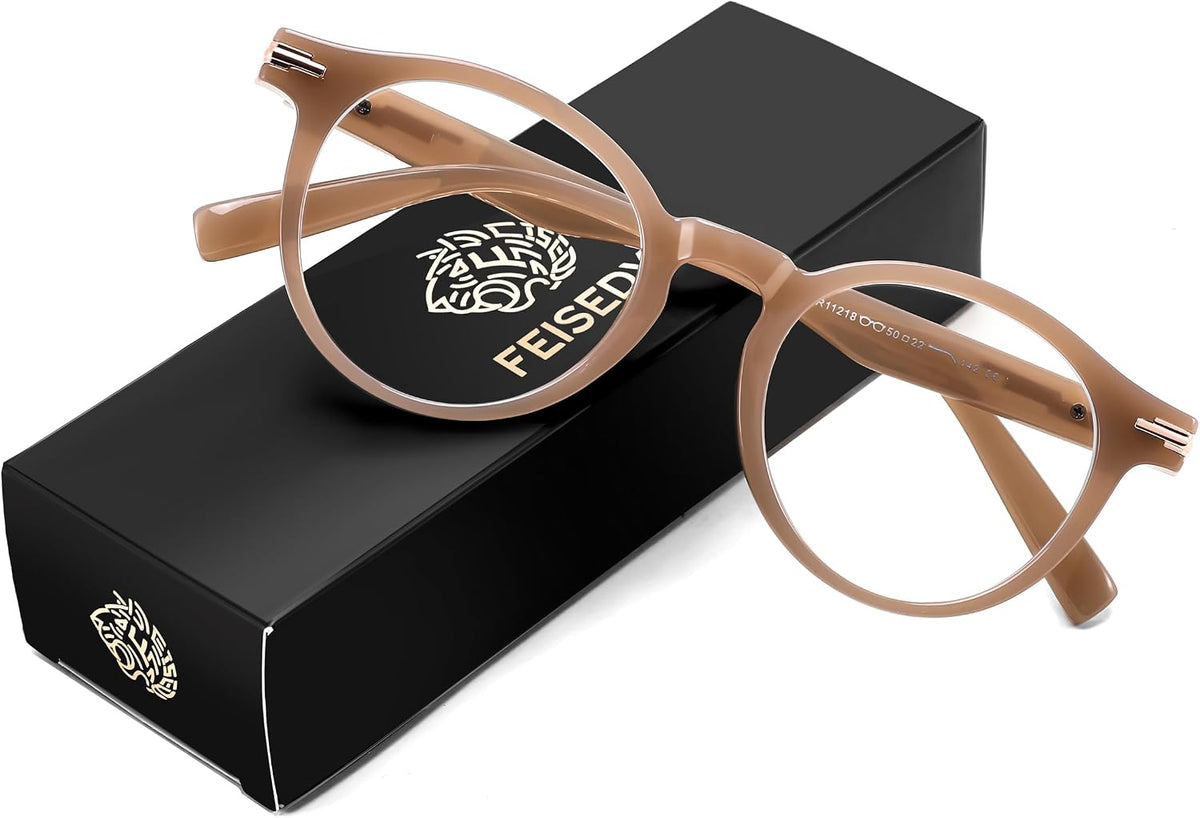 ÉÌƷͼƬ 23 | B0HC6D93TL | FEISEDY Stylish Round Blue Light Blocking Glasses for Women Men B0469