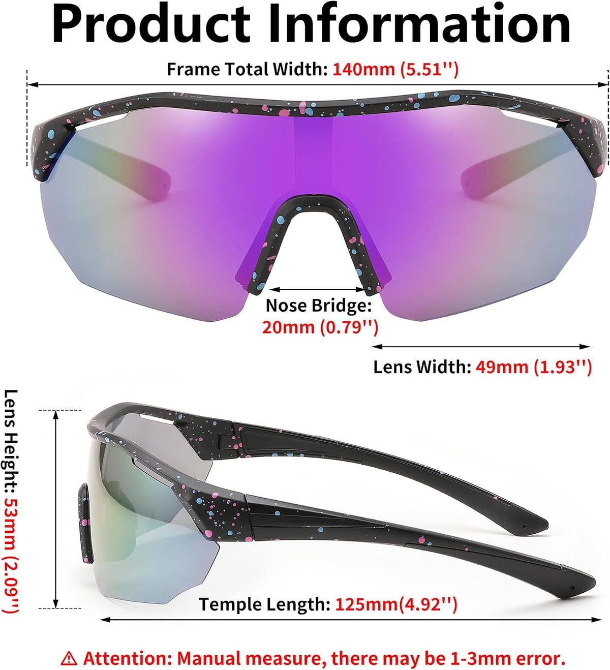 ÉÌƷͼƬ 14 | B0CNCBXTDV | FEISEDY Polarized Sunglasses Baseball Lightweight Frame Men Women Sports Cycling Sun Glasses for MTB UV400 Protection B0056