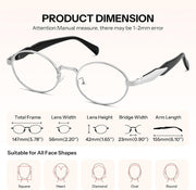 ÉÌƷͼƬ 12 | B0FN7QDKSP | FEISEDY Retro Oval Blue Light Glasses for Women Men, Vintage Trendy Classic Eyeglasses B0325