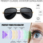 商品图片 11 | B0CF232CFR | FEISEDY Aviator Sunglasses Men Women, Square Retro 70s Vintage Classic Frame, UV400 Driving Fishing Golf Hiking B0036