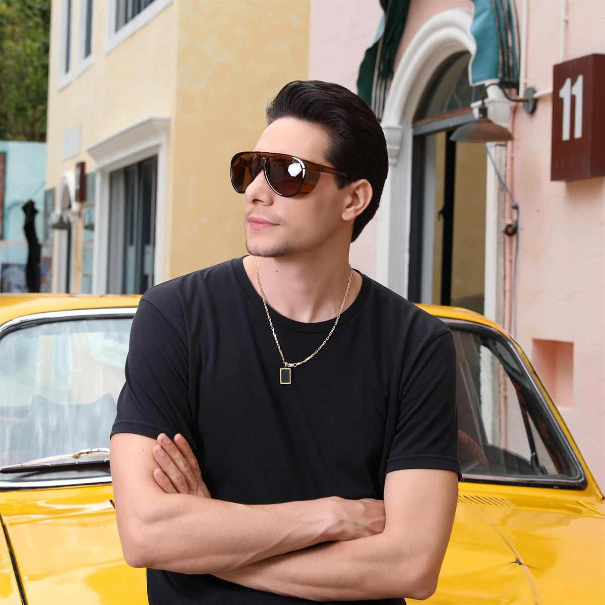 ÉÌƷͼƬ 29 | B0CT5M1L9R | FEISEDY Polarized Aviator Sunglasses Men Women Oversized Round Steampunk Sunglasses Side Shield Goggles B0095