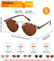 ÉÌƷͼƬ 6 | B0GX62YR7C | FEISEDY Retro Round Metal Brow Sunglasses for Women for Small Face B0427