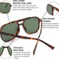 商品图片 44 | B09J8999GR | FEISEDY Retro Square Aviator Sunglasses Women Men 70s Vintage Trendy Plastic Frame Sun Glasses B2835