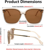 ÉÌƷͼƬ 31 | B0BB2BM9KF | FEISEDY Sunglasses Womens, Oversized Retro Square Polarized Sunglasses, Trendy Shades UV400 B2901