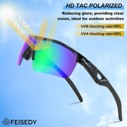 ÉÌƷͼƬ 120 | B07JZ18KMZ | FEISEDY Kids Polarized Sports Sunglasses, TR90 UV400 Baseball Cycling