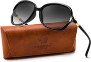 Black Frame + Gradient Gray Lens / 57 Millimeters | B0H8NDYCW9 | FEISEDY Fashion Polarized Sunglasses for Women Butterfly UV400 B0424