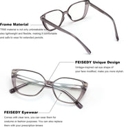 ÉÌƷͼƬ 11 | B0CTQL71PM | FEISEDY Cat Eye Blue Light Glasses for Women Anti Glare Eyestrain Computer Game Glasse B0123