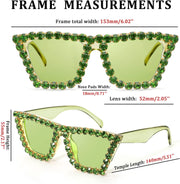 ÉÌƷͼƬ 5 | B09V7X56D4 | FEISEDY Women Crystal Square Cat Eye Sunglasses Sparkling Trendy Retro Cateye Sunglasses B2898