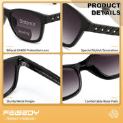 ÉÌƷͼƬ 4 | B0GT8FYMN9 | FEISEDY Bifocal Reading Sunglasses for Women, Trendy Sunglasse Readers, Outdoor Reader Sun Glasses, UV400 Protection B0354