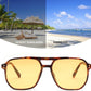 商品图片 37 | B09J8999GR | FEISEDY Retro Square Aviator Sunglasses Women Men 70s Vintage Trendy Plastic Frame Sun Glasses B2835