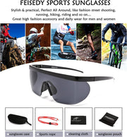ÉÌƷͼƬ 62 | B096SD9GGG | FEISEDY Oversized Mirror Shield Sport 80s Sunglasses Ski Goggles Flat Top One Piece Futuristic Visor Women Men B2522