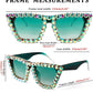 商品图片 11 | B09V7X56D4 | FEISEDY Women Crystal Square Cat Eye Sunglasses Sparkling Trendy Retro Cateye Sunglasses B2898