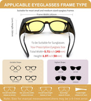 ÉÌƷͼƬ 6 | B0H2Z4Q1KM | FEISEDY Fit Over Glasses Polarized Sunglasses for Men Women B0456