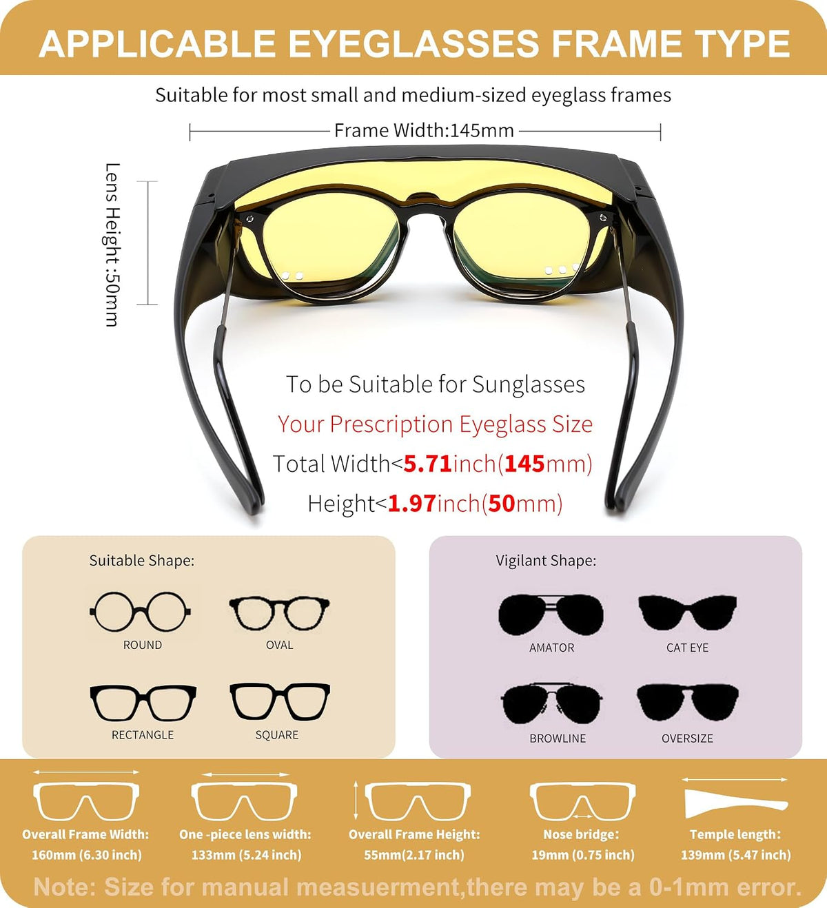 ÉÌƷͼƬ 6 | B0H2Z4Q1KM | FEISEDY Fit Over Glasses Polarized Sunglasses for Men Women B0456