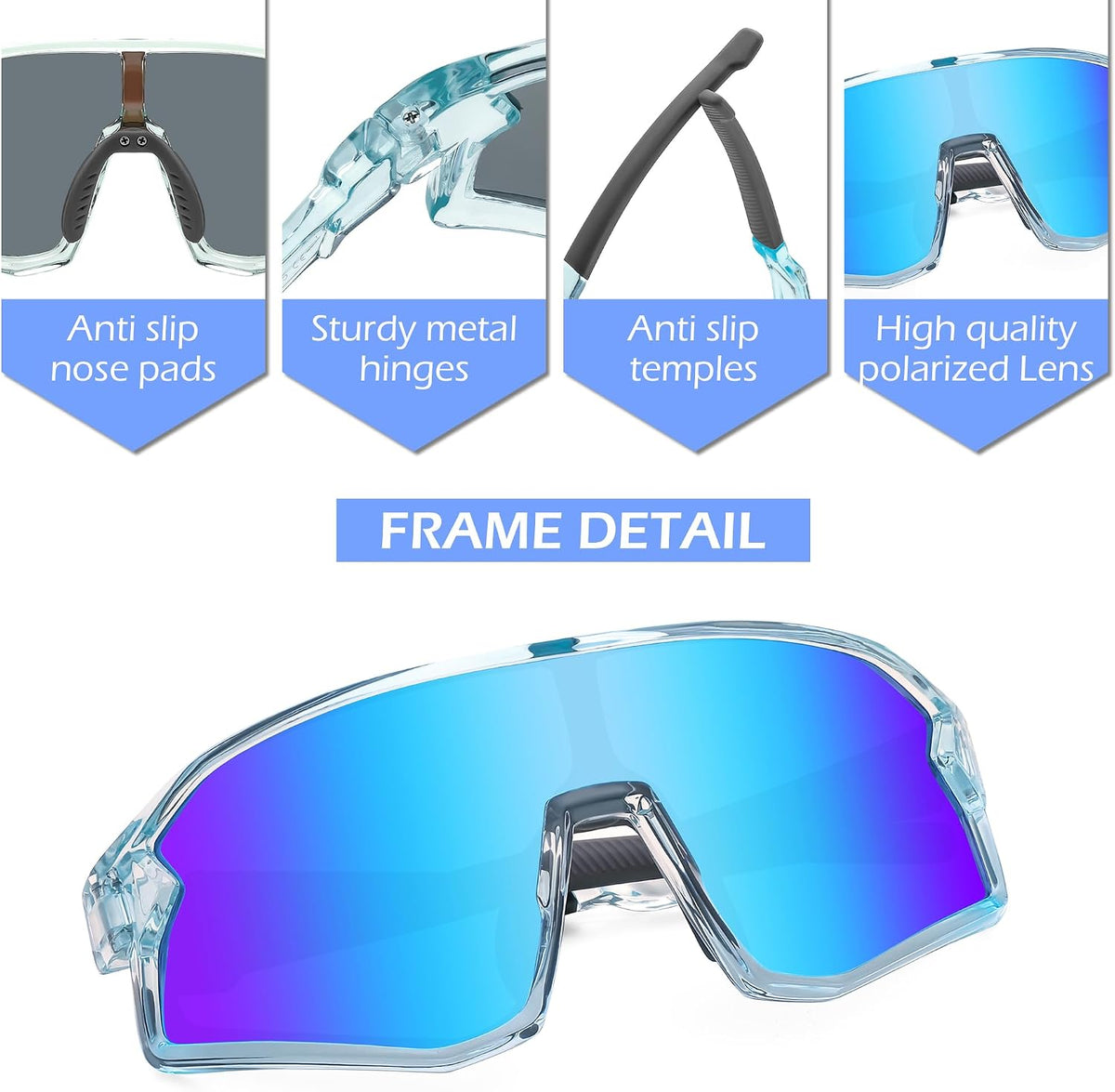 ÉÌƷͼƬ 54 | B0D73JNPNN | FEISEDY Kids Sunglasses Polarized Youth Baseball Sunglasses Sports Cycling Glasses for Boys Girls Age 4-8 B0183