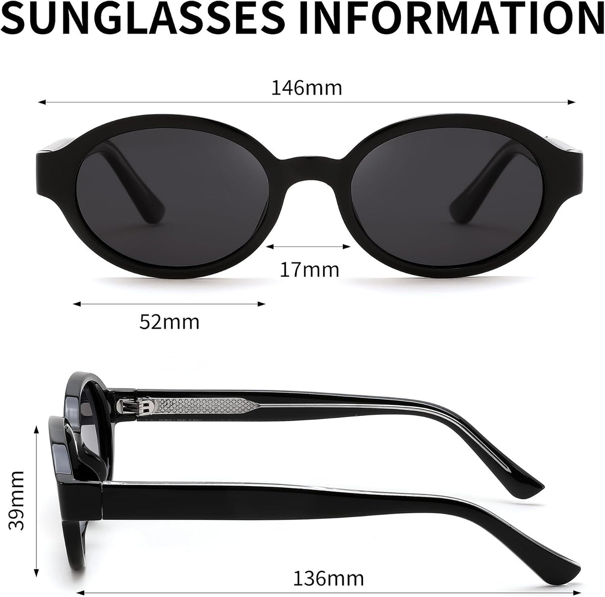 ÉÌƷͼƬ 17 | B0H1WBQD3Y | FEISEDY Retro Oval Y2K Polarized Sunglasses for Women Men B0442