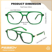 ÉÌƷͼƬ 56 | B0DPLTC8K6 | FEISEDY Vintage Square Blue Light Blocking Glasses Women Men 70s Flat Aviator Glasses Computer Anti Glare B0062
