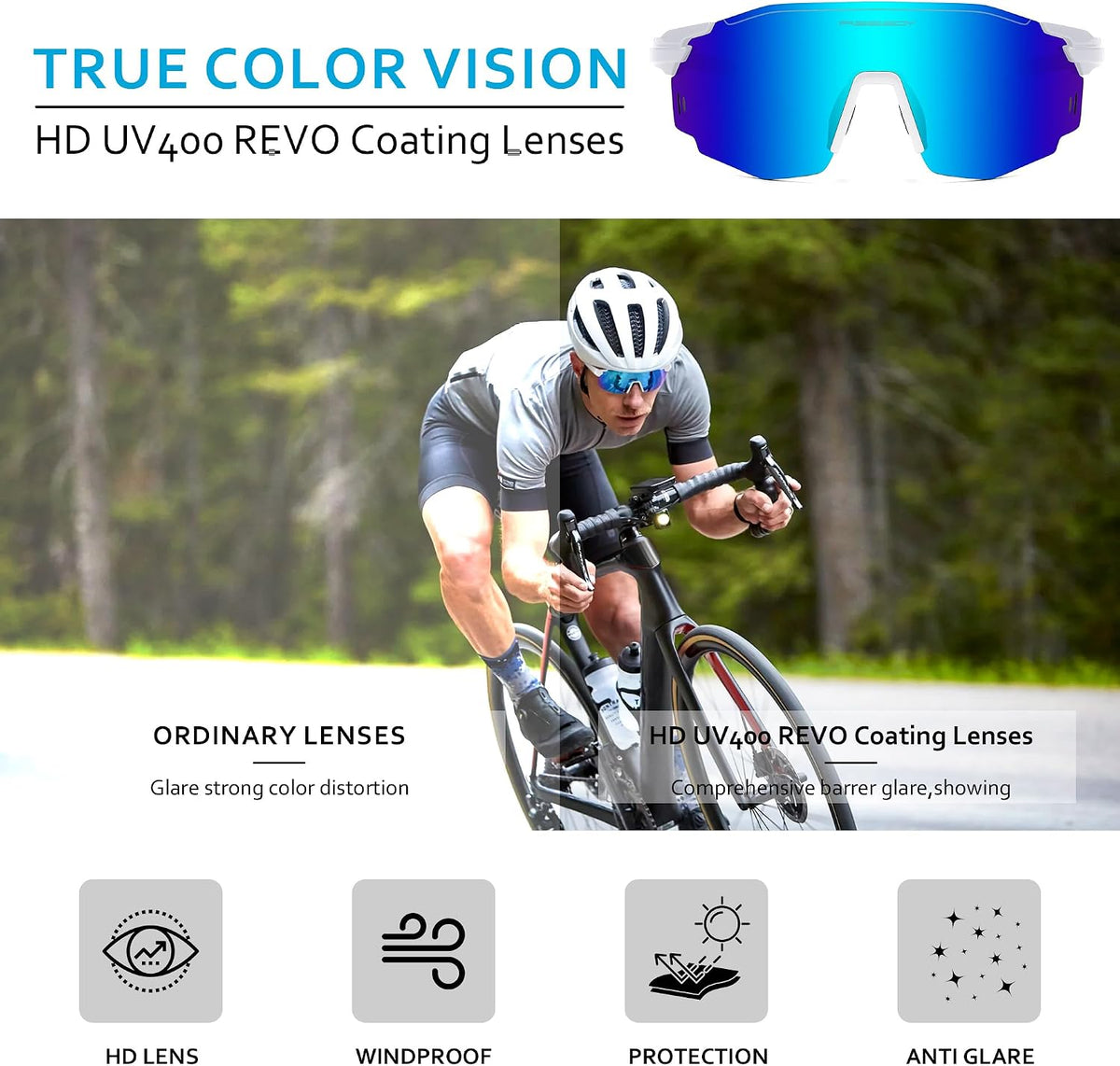 ÉÌƷͼƬ 10 | B0CYZM95KC | FEISEDY Rimless Sports Sunglasses for Men Women Tr90 Frame for Cycling Fishing Running B0116