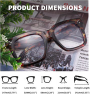 ÉÌƷͼƬ 18 | B08ZMQDX5J | FEISEDY Women Men Blue Light Blocking Glasses Frame Oversized Designer Luxury Square Eyewear B2695-FF