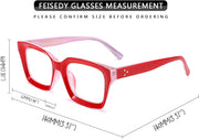 ÉÌƷͼƬ 32 | B082SGFPVF | FEISEDY Glasses Frame Womens, Square Thick Eyeglasses Frame, Classic Eyewear for Men B2461