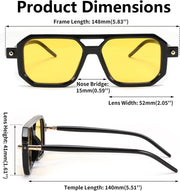 ÉÌƷͼƬ 212 | B09YTJ4FQZ | FEISEDY Vintage Square 70s Flat Aviator Sunglasses Women Men Classic Retro Stylish Frame UV400 Sunglasses B2622