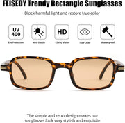 ÉÌƷͼƬ 18 | B0H1B921MS | FEISEDY Trendy Rectangle Sunglasses Womens Mens Narrow Square Shades B0449