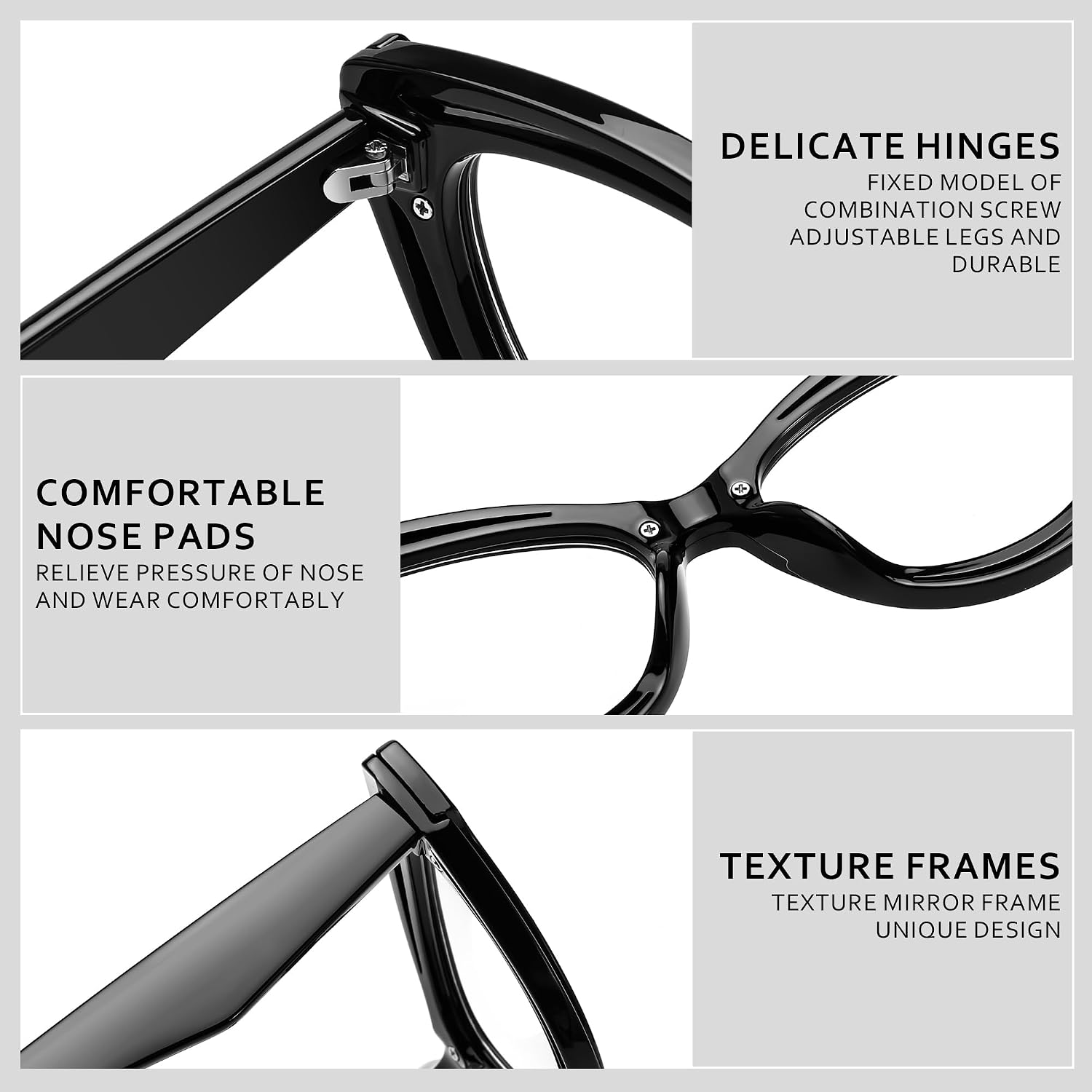 商品图片 4 | B0D56HXLGF | FEISEDY Blue Light Blocking Glasses Women Vintage Cat Eye Frame Anti Fatigue B0169