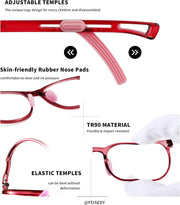 ÉÌƷͼƬ 2 | B08N69XB8D | FEISEDY Kids Blue Light Blocking Glasses Children TR90 Glasses Boys Girls Adjustable Legs for Age 5-13 B2696