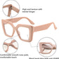 商品图片 20 | B0CSS4158B | FEISEDY Oversized Square Blue Light Blocking Glasses for Women Men Fashion Computer Glasses Reduce Eye Strain B0111