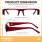 商品图片 19 | B0GY48FJF1 | FEISEDY Chic Semi Rimless Blue Light Glasses for Women B0431