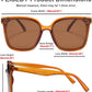 商品图片 42 | B0871BKMTN | FEISEDY Oversized Polarized Sunglasses - UV400 Protection, Square Fashion Sun Glasses for Outdoor & Daily B2600