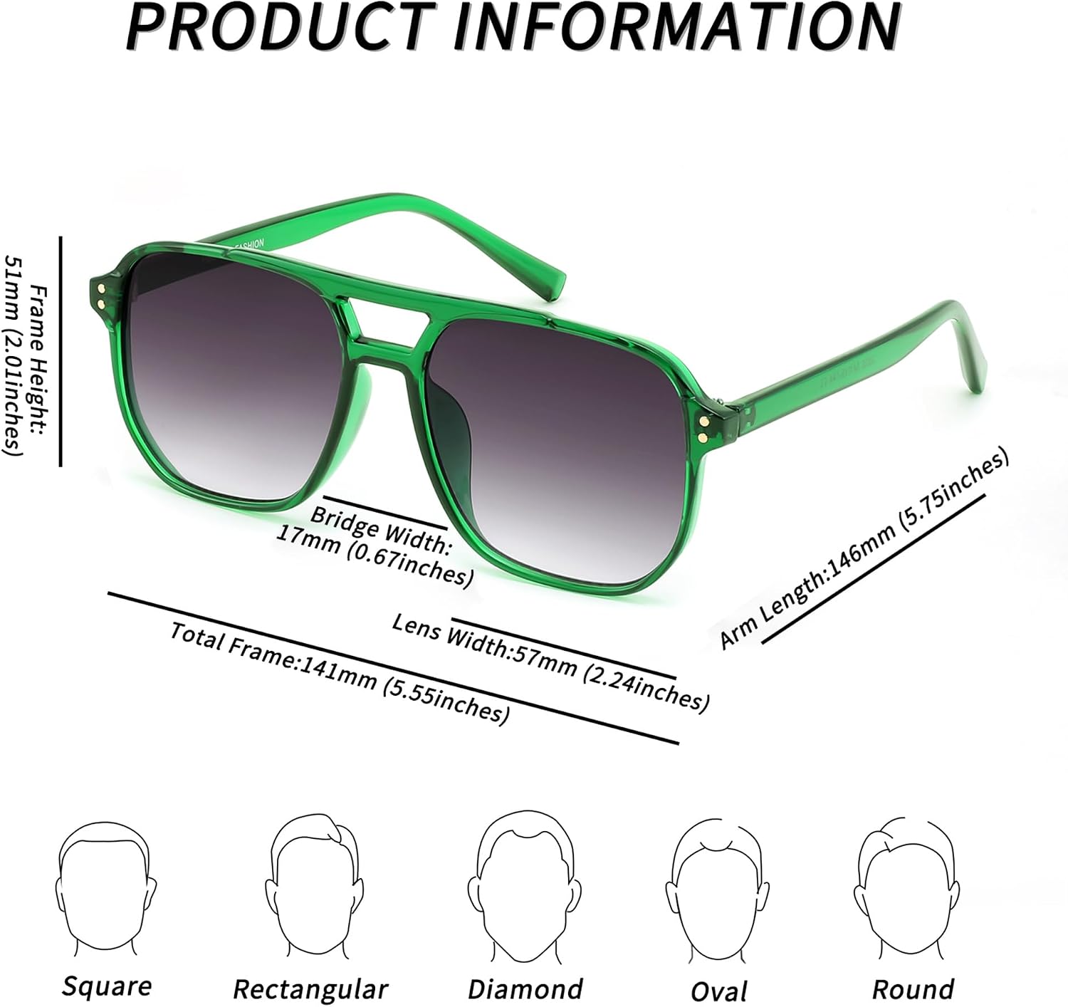 商品图片 100 | B09J8999GR | FEISEDY Retro Square Aviator Sunglasses Women Men 70s Vintage Trendy Plastic Frame Sun Glasses B2835