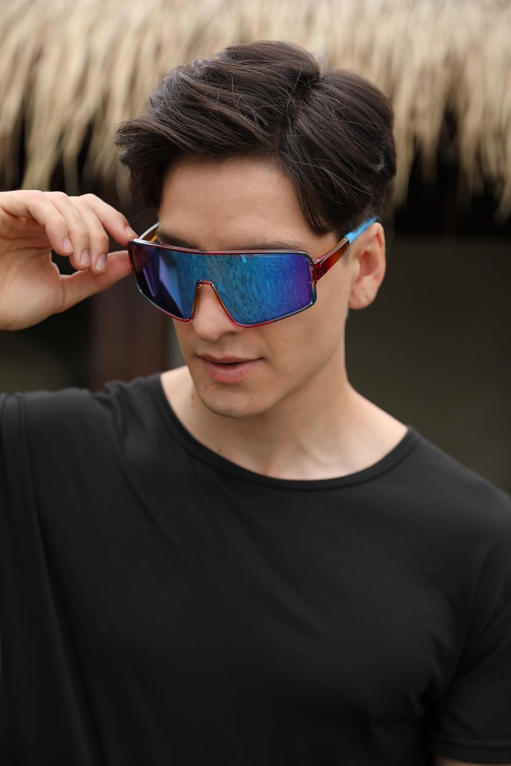 ÉÌƷͼƬ 36 | B0C785JPH3 | FEISEDY Sports Sunglasses, Polarized Oversized Shield for Women Men Youth, Baseball Cycling Running Outdoor Visor B2988