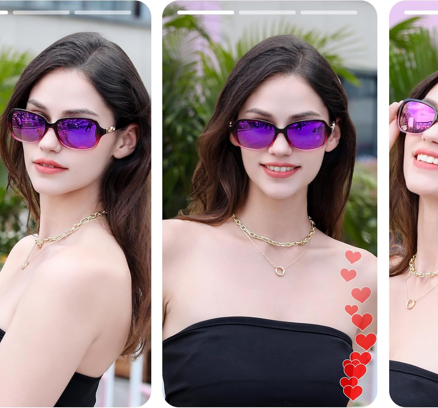 商品图片 26 | B08LPZDDKZ | FEISEDY Womens Polarized Sunglasses Square Wraparound Shades UV400 Mirrored Trendy Sun Glasses for Women B2526