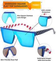 ÉÌƷͼƬ 35 | B09H6XXSDN | FEISEDY Oversized Sunglasses Mens Womens Flat Top Square Trendy Visor Shades UV400 B2470