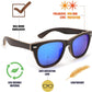 商品图片 3 | B0C9X27861 | FEISEDY Woodes Sunglasses Polarized for Women Men, Bamboo Wood Handmade Frame, Classic Square UV400 Protection B0006