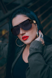 ÉÌƷͼƬ 6 | B095WNLFX1 | FEISEDY Fashion Oversized Sunglasses Women Trendy Designer One Piece Stylish UV400 Protection B2748