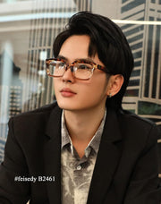 ÉÌƷͼƬ 50 | B082SGFPVF | FEISEDY Glasses Frame Womens, Square Thick Eyeglasses Frame, Classic Eyewear for Men B2461