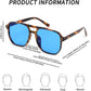 商品图片 66 | B09J8999GR | FEISEDY Retro Square Aviator Sunglasses Women Men 70s Vintage Trendy Plastic Frame Sun Glasses B2835