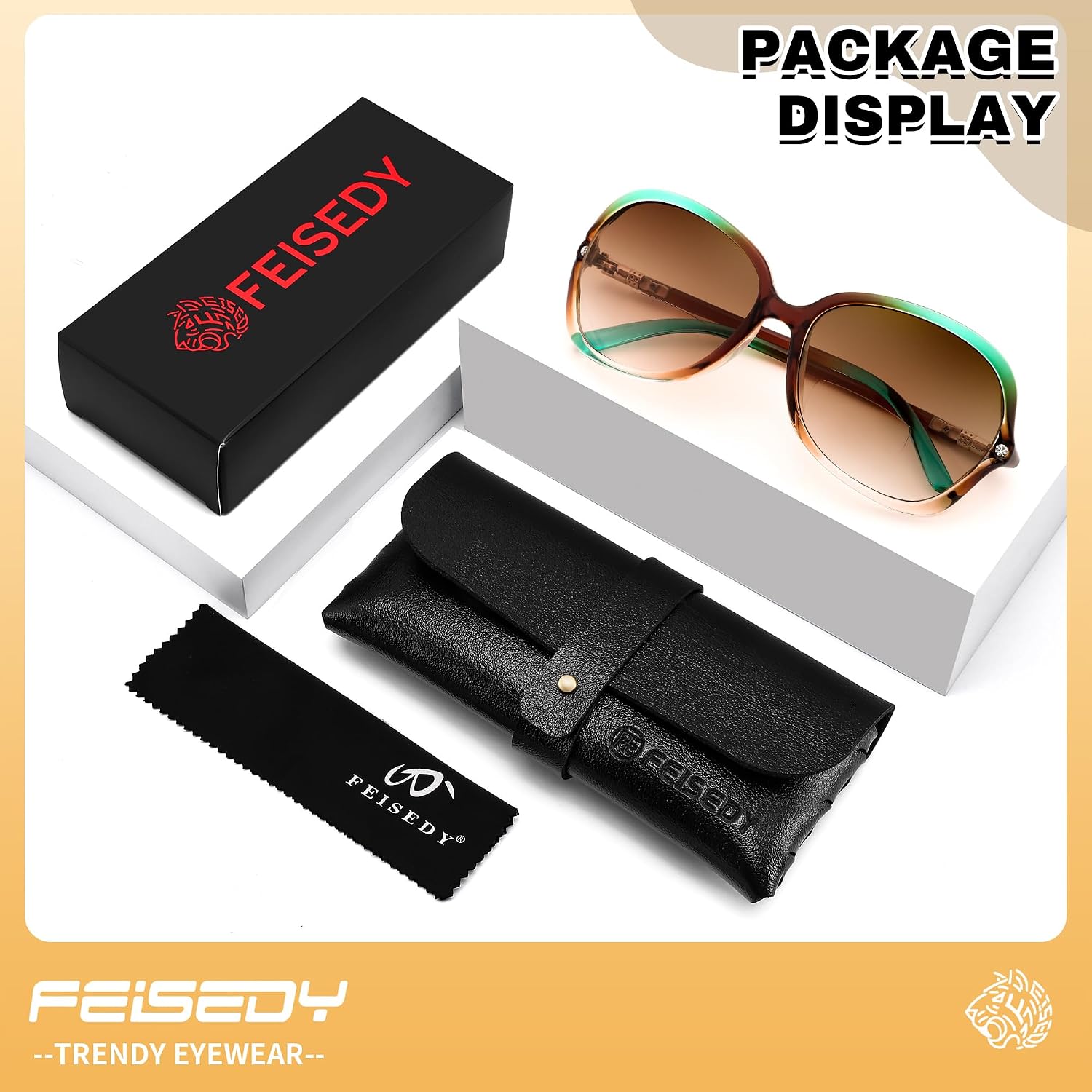 商品图片 8 | B0F8N9H1N8 | FEISEDY Fashion Bifocal Reader Sunglasses, Butterfly Reading Glasses B0286