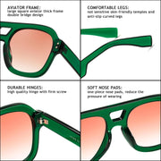 ÉÌƷͼƬ 53 | B09KV1MSHN | FEISEDY Aviator Sunglasses For Women Men Square Chunky Trendy Eyewear B2846