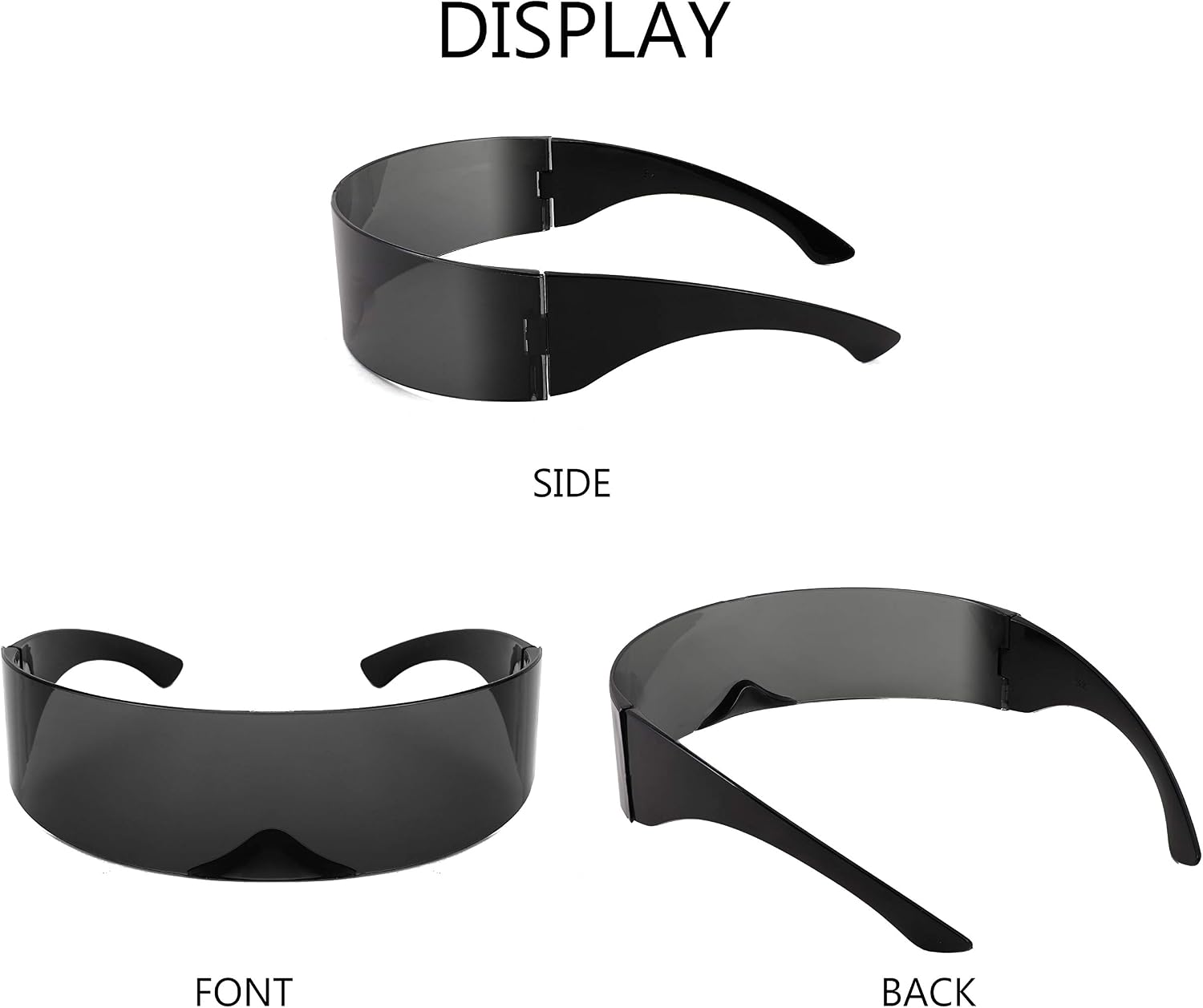 商品图片 4 | B08THY8CBQ | FEISEDY 80s Futuristic Cyclops Cyber Visor Sunglasses Men Women Punk Style Cosplay B2740